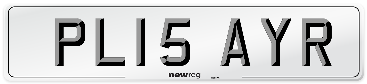 PL15 AYR Number Plate from New Reg